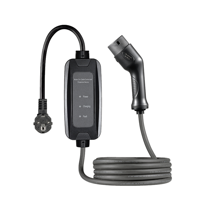 1Phase 7.3kW 6A-32A Current Adjustable CEE Schuko Plug 5M Length Model 2 Portable EV Charger with CE Certificate