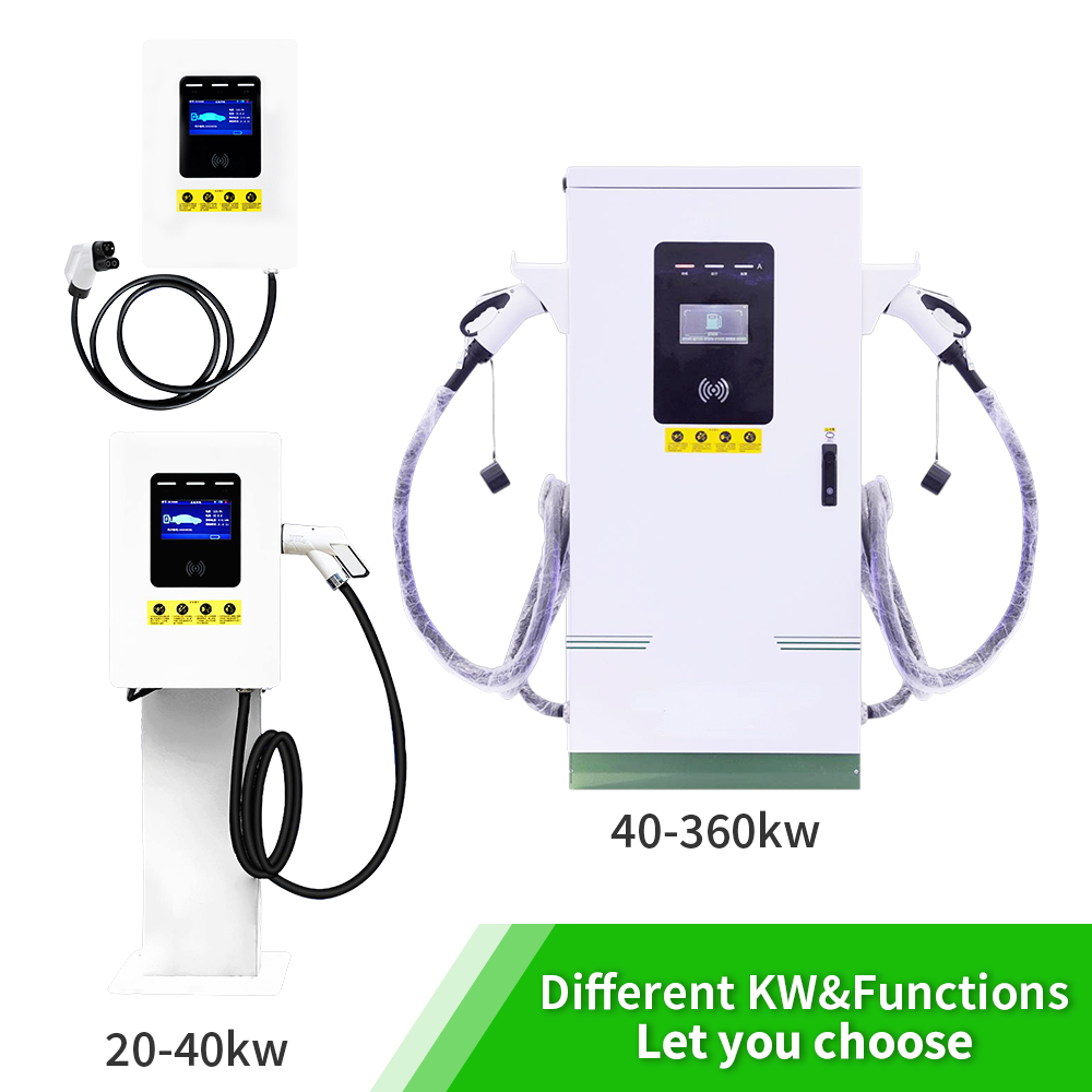 80KW DC Fast EV Charging Station with CCS2 Double Gun and for ...