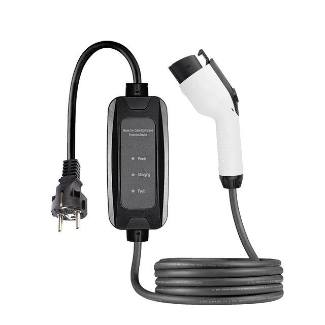 1Phase 7.3kW 6A-32A Current Adjustable CEE Schuko Plug 5M Length Model 2 Portable EV Charger with CE Certificate