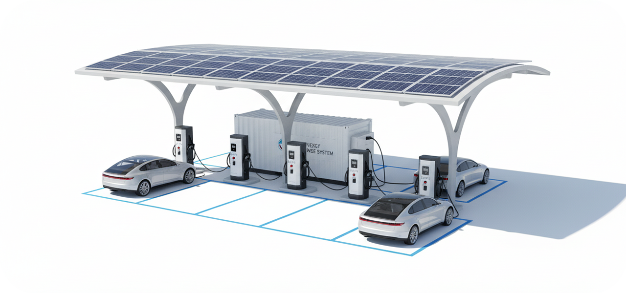 DCev charger with Solar Energy Storage Battery Cabinet