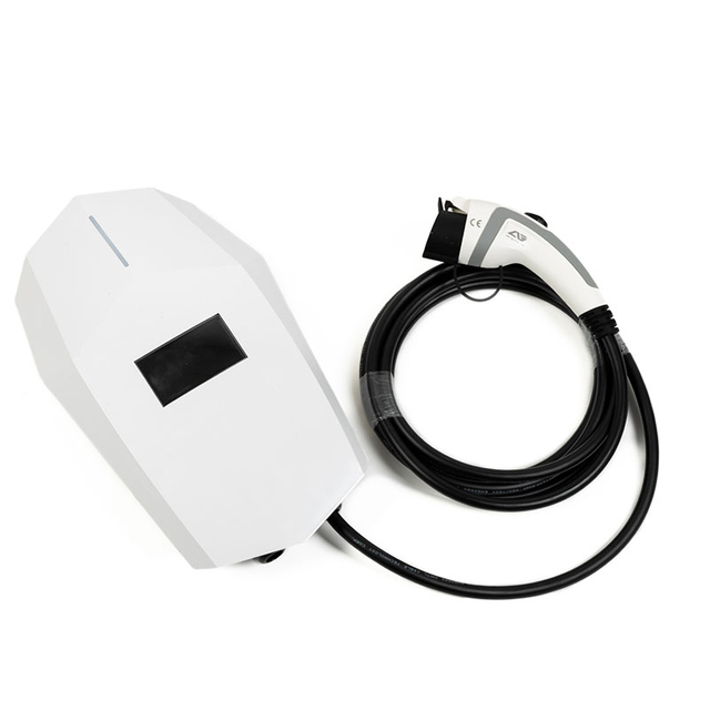 16A/32A JT10 OCPP 1.6J 4G WIFI LAN Commercial EV Wallbox（3.6kW 7.2kW 11kW 22kW）with IEC 62196-2 or SAEJ1772 Plug